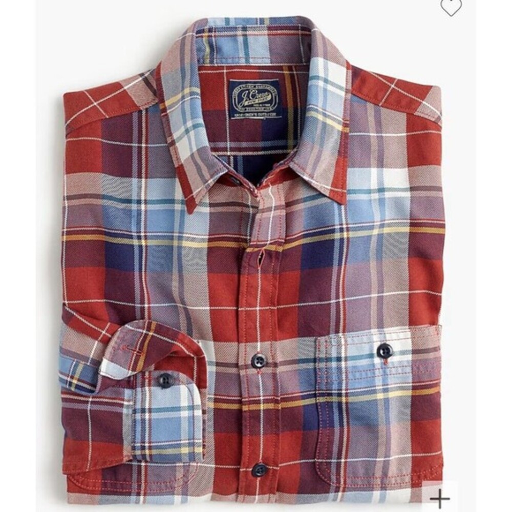 J Crew Sportsmens Outfitters Midweight Plaid Flannel Shirt‎ Mens Size XL G6941 - Picture 11 of 11